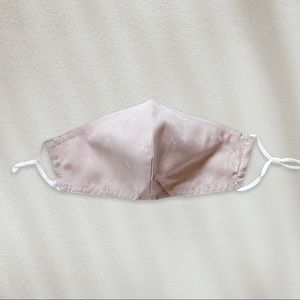 pink bow valentine’s day adjustable strap adult face mask